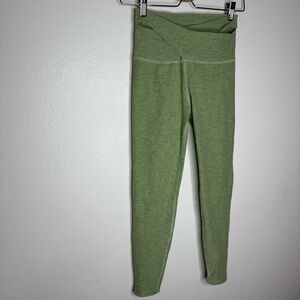 Beyond Yoga Leggings Heather Green High Cut Out waist Sz S